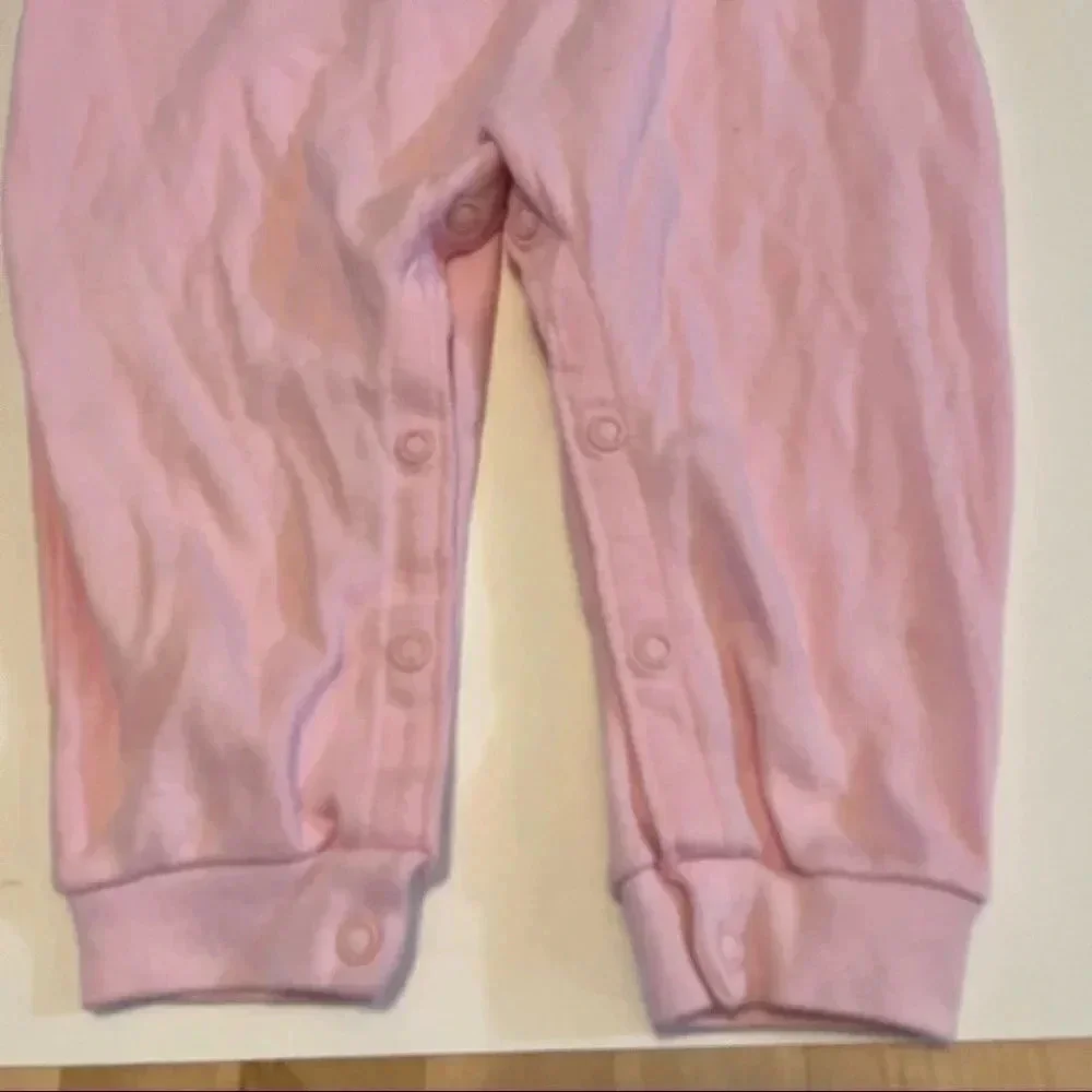 Vintage Okie Dokie Pink BUBBLE OVERALLS Size 24M 100% Cotton Heart Horses